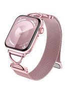 For Apple Watch 10 46mm / Ultra 2 / Ultra 49mm / 9 8 7 45mm / SE (2023) SE (2022) SE 6 5 4 44mm / 3 2 1 42mm Milanese Metal Band - Rose Pink