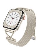 For Apple Watch 10 46mm / Ultra 2 / Ultra 49mm / 9 8 7 45mm / SE (2023) SE (2022) SE 6 5 4 44mm / 3 2 1 42mm Milanese Metal Band - Starlight