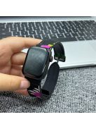 For Apple Watch 10 46mm / Ultra 2 / Ultra 49mm / 9 8 7 45mm / SE (2023) SE (2022) SE 6 5 4 44mm / 3 2 1 42mm Northeast Flower Nylon Strap - Black Flower