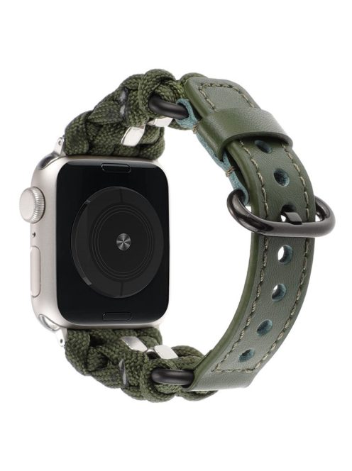 For Apple Watch 10 46mm / Ultra 2 / Ultra 49mm / 9 8 7 45mm / SE (2023) SE (2022) SE 6 5 4 44mm / 3 2 1 42mm Nuts Decor Watch Band  - Army Green