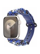 For Apple Watch 10 46mm / Ultra 2 / Ultra 49mm / 9 8 7 45mm / SE (2023) SE (2022) SE 6 5 4 44mm / 3 2 1 42mm Nuts Decor Watch Band  - Blue Camo