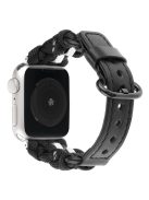 For Apple Watch 10 46mm / Ultra 2 / Ultra 49mm / 9 8 7 45mm / SE (2023) SE (2022) SE 6 5 4 44mm / 3 2 1 42mm Nuts Decor Watch Band - Black