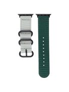 For Apple Watch 10 46mm / Ultra 2 / Ultra 49mm / 9 8 7 45mm / SE (2023) SE (2022) SE 6 5 4 44mm / 3 2 1 42mm Nylon Band Sport Wrist Strap - Grey+Green