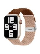 For Apple Watch 10 46mm / Ultra 2 / Ultra 49mm / 9 8 7 45mm / SE (2023) SE (2022) SE 6 5 4 44mm / 3 2 1 42mm Nylon Bracelet Strap - Coffee+Khaki