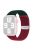 For Apple Watch 10 46mm / Ultra 2 / Ultra 49mm / 9 8 7 45mm / SE (2023) SE (2022) SE 6 5 4 44mm / 3 2 1 42mm Nylon Bracelet Strap - Green+Wine Red