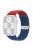 For Apple Watch 10 46mm / Ultra 2 / Ultra 49mm / 9 8 7 45mm / SE (2023) SE (2022) SE 6 5 4 44mm / 3 2 1 42mm Nylon Bracelet Strap - Red+Blue