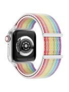 For Apple Watch 10 46mm / Ultra 2 / Ultra 49mm / 9 8 7 45mm / SE (2023) SE (2022) SE 6 5 4 44mm / 3 2 1 42mm Nylon Watch Band - Rainbow