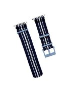 For Apple Watch 10 46mm / Ultra 2 / Ultra 49mm / 9 8 7 45mm / SE (2023) SE (2022) SE 6 5 4 44mm / 3 2 1 42mm Nylon Watch Strap - Black / White