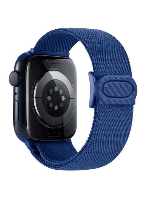 For Apple Watch 10 46mm / Ultra 2 / Ultra 49mm / 9 8 7 45mm / SE (2023) SE (2022) SE 6 5 4 44mm / 3 2 1 42mm Nylon Watch Strap - Blue