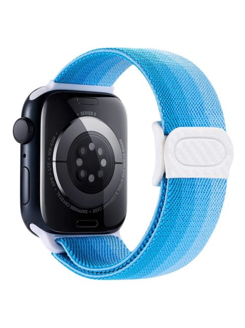 For Apple Watch 10 46mm / Ultra 2 / Ultra 49mm / 9 8 7 45mm / SE (2023) SE (2022) SE 6 5 4 44mm / 3 2 1 42mm Nylon Watch Strap - Gradient Blue