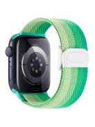 For Apple Watch 10 46mm / Ultra 2 / Ultra 49mm / 9 8 7 45mm / SE (2023) SE (2022) SE 6 5 4 44mm / 3 2 1 42mm Nylon Watch Strap - Gradient Green