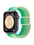 For Apple Watch 10 46mm / Ultra 2 / Ultra 49mm / 9 8 7 45mm / SE (2023) SE (2022) SE 6 5 4 44mm / 3 2 1 42mm Nylon Watch Strap - Gradient Green