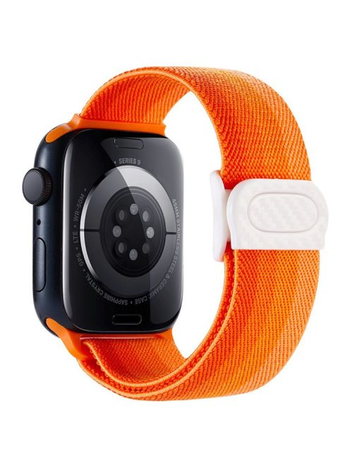 For Apple Watch 10 46mm / Ultra 2 / Ultra 49mm / 9 8 7 45mm / SE (2023) SE (2022) SE 6 5 4 44mm / 3 2 1 42mm Nylon Watch Strap - Gradient Orange