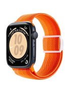 For Apple Watch 10 46mm / Ultra 2 / Ultra 49mm / 9 8 7 45mm / SE (2023) SE (2022) SE 6 5 4 44mm / 3 2 1 42mm Nylon Watch Strap - Gradient Orange