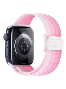   For Apple Watch 10 46mm / Ultra 2 / Ultra 49mm / 9 8 7 45mm / SE (2023) SE (2022) SE 6 5 4 44mm / 3 2 1 42mm Nylon Watch Strap - Gradient Pink