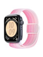 For Apple Watch 10 46mm / Ultra 2 / Ultra 49mm / 9 8 7 45mm / SE (2023) SE (2022) SE 6 5 4 44mm / 3 2 1 42mm Nylon Watch Strap - Gradient Pink