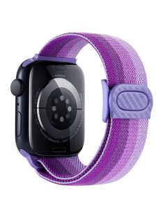   For Apple Watch 10 46mm / Ultra 2 / Ultra 49mm / 9 8 7 45mm / SE (2023) SE (2022) SE 6 5 4 44mm / 3 2 1 42mm Nylon Watch Strap - Gradient Purple