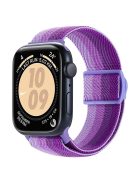 For Apple Watch 10 46mm / Ultra 2 / Ultra 49mm / 9 8 7 45mm / SE (2023) SE (2022) SE 6 5 4 44mm / 3 2 1 42mm Nylon Watch Strap - Gradient Purple