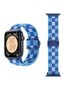 For Apple Watch 10 46mm / Ultra 2 / Ultra 49mm / 9 8 7 45mm / SE (2023) SE (2022) SE 6 5 4 44mm / 3 2 1 42mm Nylon Watch Strap - Plaid Blue