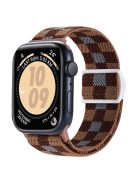 For Apple Watch 10 46mm / Ultra 2 / Ultra 49mm / 9 8 7 45mm / SE (2023) SE (2022) SE 6 5 4 44mm / 3 2 1 42mm Nylon Watch Strap - Plaid Brown