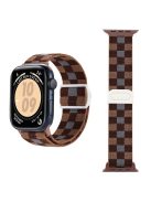 For Apple Watch 10 46mm / Ultra 2 / Ultra 49mm / 9 8 7 45mm / SE (2023) SE (2022) SE 6 5 4 44mm / 3 2 1 42mm Nylon Watch Strap - Plaid Brown