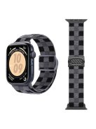 For Apple Watch 10 46mm / Ultra 2 / Ultra 49mm / 9 8 7 45mm / SE (2023) SE (2022) SE 6 5 4 44mm / 3 2 1 42mm Nylon Watch Strap - Plaid Grey