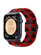 For Apple Watch 10 46mm / Ultra 2 / Ultra 49mm / 9 8 7 45mm / SE (2023) SE (2022) SE 6 5 4 44mm / 3 2 1 42mm Nylon Watch Strap - Plaid Red