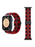 For Apple Watch 10 46mm / Ultra 2 / Ultra 49mm / 9 8 7 45mm / SE (2023) SE (2022) SE 6 5 4 44mm / 3 2 1 42mm Nylon Watch Strap - Plaid Red