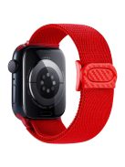 For Apple Watch 10 46mm / Ultra 2 / Ultra 49mm / 9 8 7 45mm / SE (2023) SE (2022) SE 6 5 4 44mm / 3 2 1 42mm Nylon Watch Strap - Red