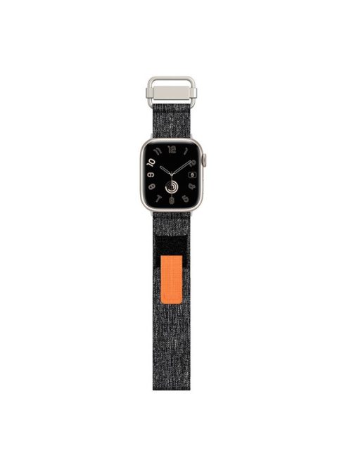 For Apple Watch 10 46mm / Ultra 2 / Ultra 49mm / 9 8 7 45mm / SE (2023) SE (2022) SE 6 5 4 44mm / 3 2 1 42mm Nylon Watchband - Dark Grey