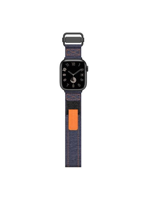 For Apple Watch 10 46mm / Ultra 2 / Ultra 49mm / 9 8 7 45mm / SE (2023) SE (2022) SE 6 5 4 44mm / 3 2 1 42mm Nylon Watchband - Jean Blue