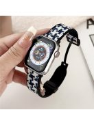 For Apple Watch 10 46mm / Ultra 2 / Ultra 49mm / 9 8 7 45mm / SE (2023) SE (2022) SE 6 5 4 44mm / 3 2 1 42mm Nylon+Silicone Strap - Blue+White