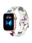 For Apple Watch 10 46mm / Ultra 2 / Ultra 49mm / 9 8 7 45mm / SE (2023) SE (2022) SE 6 5 4 44mm / 3 2 1 42mm Pattern Design Silicone Strap Watch Band