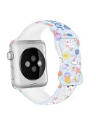 For Apple Watch 10 46mm / Ultra 2 / Ultra 49mm / 9 8 7 45mm / SE (2023) SE (2022) SE 6 5 4 44mm / 3 2 1 42mm Pattern Silicone Watch Band - Easter Pattern 1