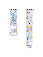 For Apple Watch 10 46mm / Ultra 2 / Ultra 49mm / 9 8 7 45mm / SE (2023) SE (2022) SE 6 5 4 44mm / 3 2 1 42mm Pattern Silicone Watch Band - Easter Pattern 1