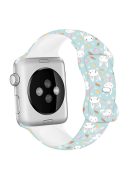 For Apple Watch 10 46mm / Ultra 2 / Ultra 49mm / 9 8 7 45mm / SE (2023) SE (2022) SE 6 5 4 44mm / 3 2 1 42mm Pattern Silicone Watch Band - Easter Pattern 3