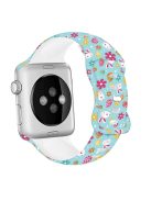 For Apple Watch 10 46mm / Ultra 2 / Ultra 49mm / 9 8 7 45mm / SE (2023) SE (2022) SE 6 5 4 44mm / 3 2 1 42mm Pattern Silicone Watch Band - Easter Pattern 4