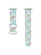 For Apple Watch 10 46mm / Ultra 2 / Ultra 49mm / 9 8 7 45mm / SE (2023) SE (2022) SE 6 5 4 44mm / 3 2 1 42mm Pattern Silicone Watch Band - Easter Pattern 4