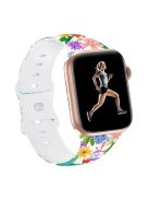 For Apple Watch 10 46mm / Ultra 2 / Ultra 49mm / 9 8 7 45mm / SE (2023) SE (2022) SE 6 5 4 44mm / 3 2 1 42mm Pattern Silicone Watch Band - Easter Pattern 5