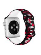 For Apple Watch 10 46mm / Ultra 2 / Ultra 49mm / 9 8 7 45mm / SE (2023) SE (2022) SE 6 5 4 44mm / 3 2 1 42mm Pattern Silicone Watch Band - Panda / Black 02