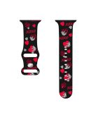 For Apple Watch 10 46mm / Ultra 2 / Ultra 49mm / 9 8 7 45mm / SE (2023) SE (2022) SE 6 5 4 44mm / 3 2 1 42mm Pattern Silicone Watch Band - Panda / Black 02