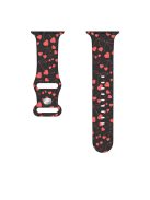 For Apple Watch 10 46mm / Ultra 2 / Ultra 49mm / 9 8 7 45mm / SE (2023) SE (2022) SE 6 5 4 44mm / 3 2 1 42mm Pattern Silicone Watch Band - Red Heart 05