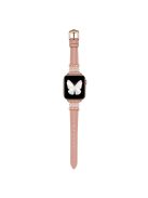 For Apple Watch 10 46mm / Ultra 2 / Ultra 49mm / 9 8 7 45mm / SE (2023) SE (2022) SE 6 5 4 44mm / 3 2 1 42mm Pearl Adjustable Watch Band - Light Pink