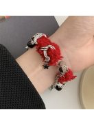 For Apple Watch 10 46mm / Ultra 2 / Ultra 49mm / 9 8 7 45mm / SE (2023) SE (2022) SE 6 5 4 44mm / 3 2 1 42mm Plush Soft Wrist Strap - Red / Star Moon