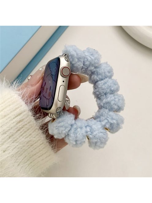 For Apple Watch 10 46mm / Ultra 2 / Ultra 49mm / 9 8 7 45mm / SE (2023) SE (2022) SE 6 5 4 44mm / 3 2 1 42mm Plush Watch Strap - Blue