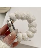 For Apple Watch 10 46mm / Ultra 2 / Ultra 49mm / 9 8 7 45mm / SE (2023) SE (2022) SE 6 5 4 44mm / 3 2 1 42mm Plush Watch Strap - White