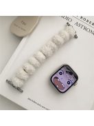 For Apple Watch 10 46mm / Ultra 2 / Ultra 49mm / 9 8 7 45mm / SE (2023) SE (2022) SE 6 5 4 44mm / 3 2 1 42mm Plush Watch Strap - White