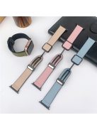 For Apple Watch 10 46mm / Ultra 2 / Ultra 49mm / 9 8 7 45mm / SE (2023) SE (2022) SE 6 5 4 44mm / 3 2 1 42mm PU Leather Coated Silicone Band - Apricot