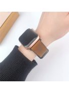 For Apple Watch 10 46mm / Ultra 2 / Ultra 49mm / 9 8 7 45mm / SE (2023) SE (2022) SE 6 5 4 44mm / 3 2 1 42mm PU Leather Coated Silicone Band - Dark Brown