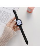 For Apple Watch 10 46mm / Ultra 2 / Ultra 49mm / 9 8 7 45mm / SE (2023) SE (2022) SE 6 5 4 44mm / 3 2 1 42mm PU Leather Watch Bracelet - Black